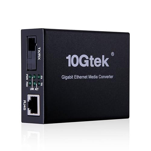 Miniatura 5 de ipolex Un par de convertidor de medios Bidi de fibra SC monomodo Gigabit Ethernet, módulo de fibra BiDi SFP B LX integrado, 13101550 nm, SMF, hasta