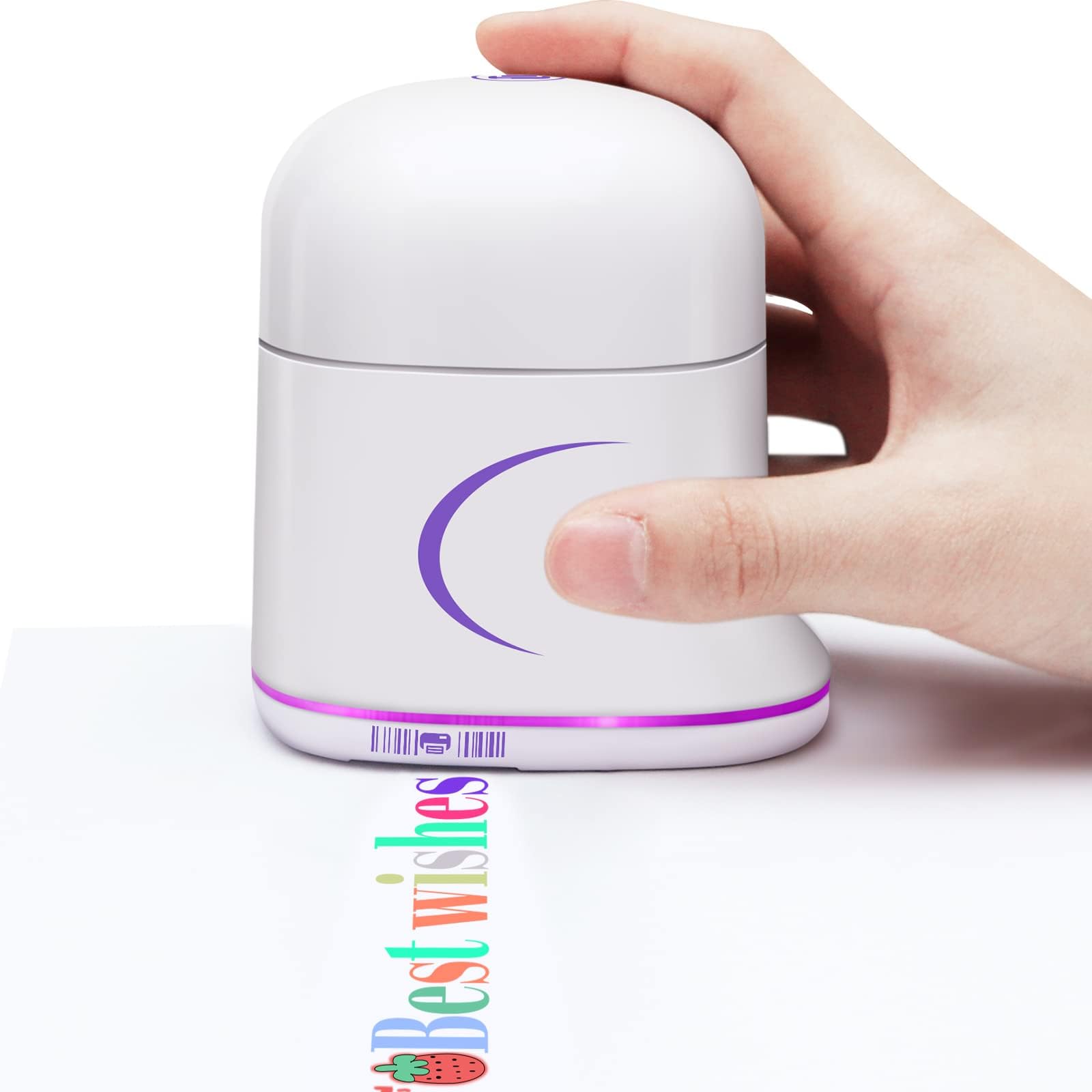PEKOKOHandheld Printer Portable Mini Inkjet Printer Color Barcode Printer 1200dpi Wireless