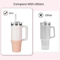 Vista 55 de Botas de silicona para Stanley, protector inferior de copa, accesorios para Stanley Quencher H2.0 FlowState Tumbler 20oz/20oz/30oz/Stanley Adventure