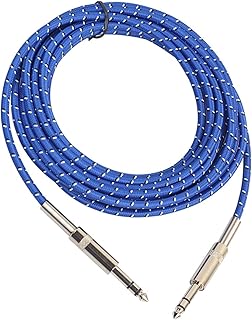 MJHYUGR Cables para Instrumentos Cable De Guitarra Eléctrica Estéreo Macho A Macho De Color Azul De Material Resistente Al Desgaste Y A La Tracción(1.8m)
