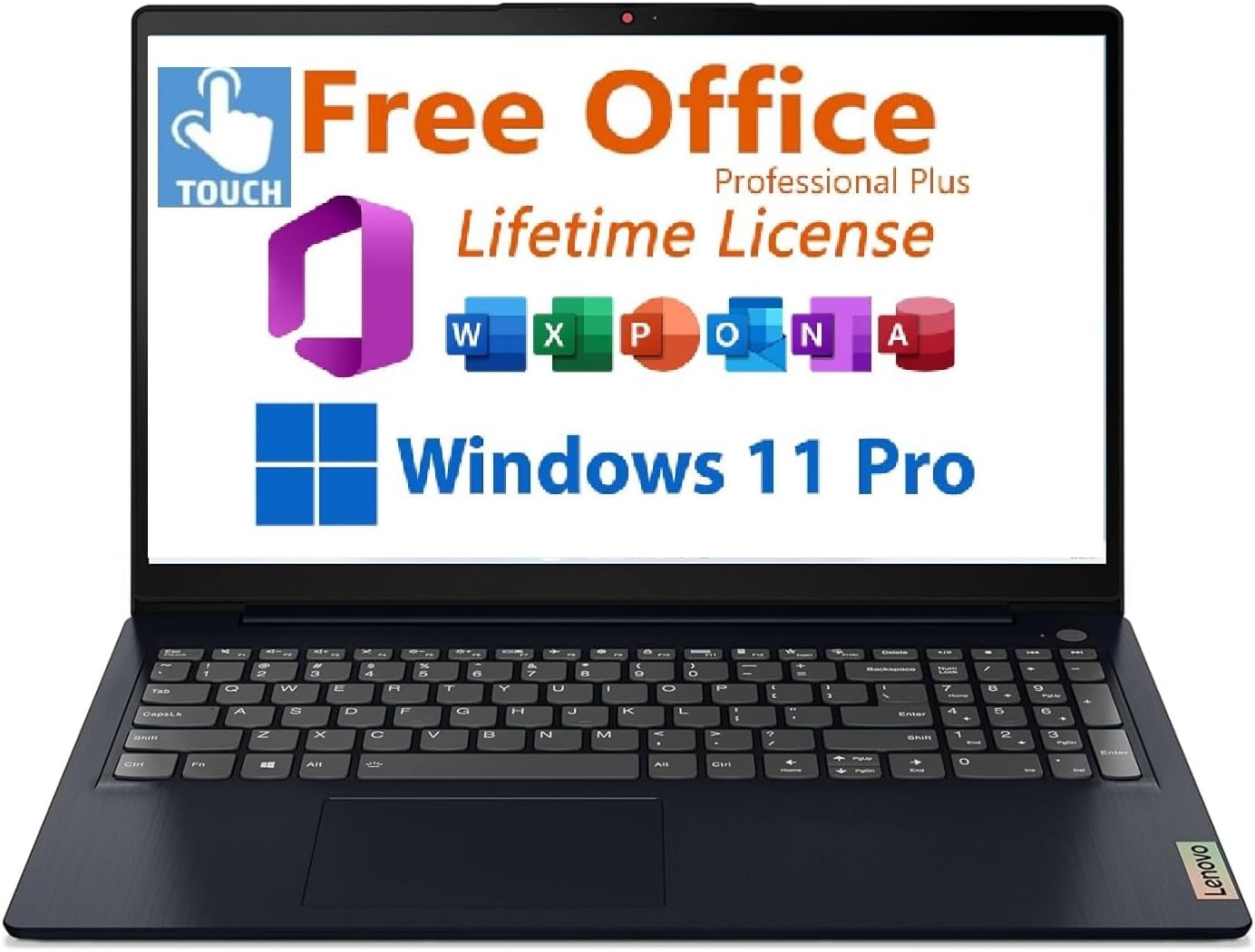 Lenovo 2026 IdeaPad 1i 15.6" FHD Laptop,with Lifetime Office,13th Gen Intel Core i5-1335U,8GB RAM, 256GB SSD,Intel Iris Xe Graphics Win 11 Pro,Wi-Fi 6,10 Hr Battery Life Abyss Blue