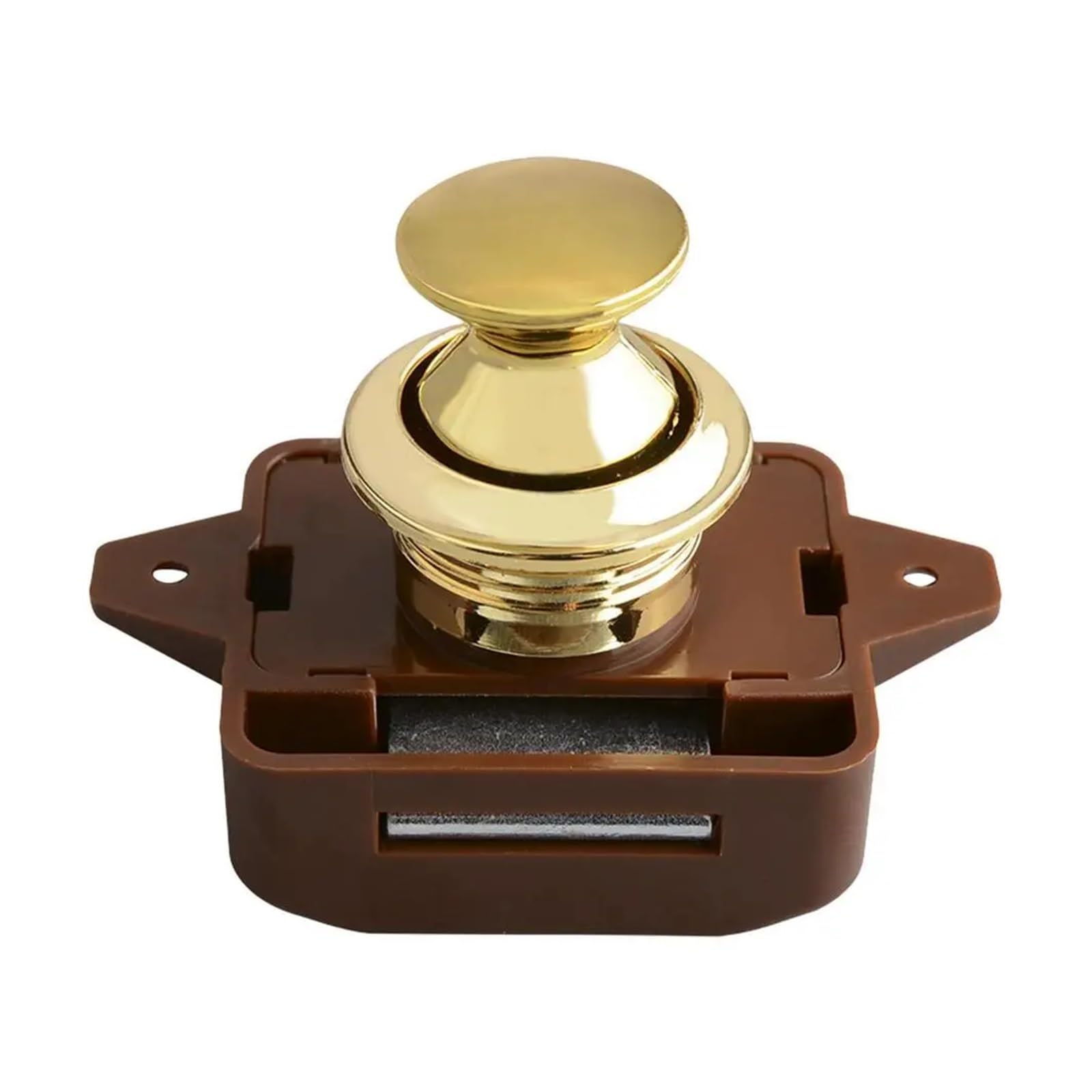 Zklgs E Caravan Door Lock, Camper Car Push Lock Keyless Rv Push Cabinet Locks Metal Boat Cabinet Cupboard Push Button Compartment Latch Catches Locks(E)