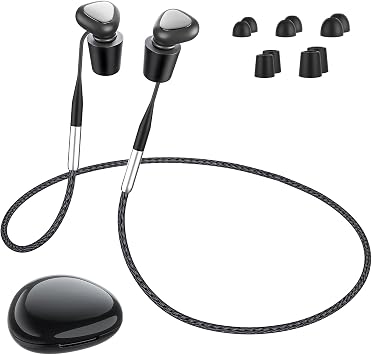 Ear Plugs for Sleep 35dB Reusable Noise Cancelling Earplugs | Comfortable Ultra Soft Silicone, Connector Cord & Tips, XS/S/M/L