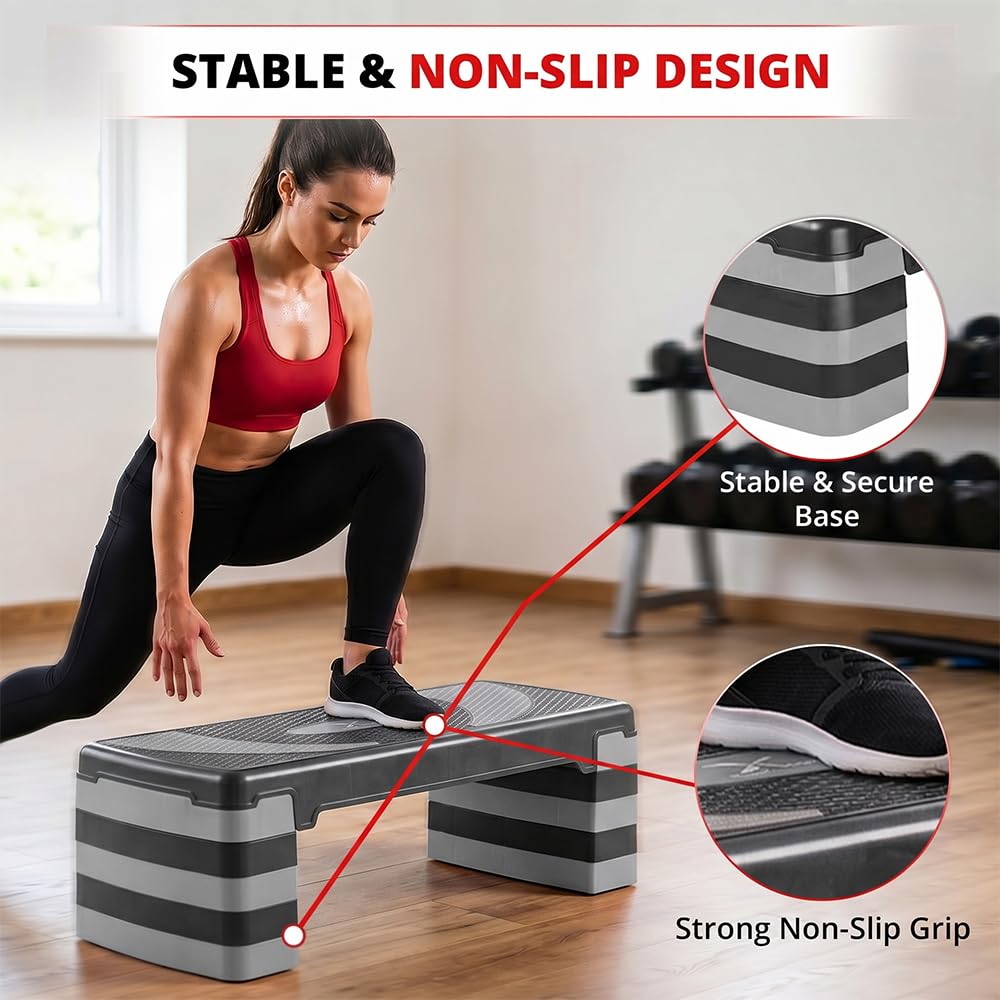 Passi aerobici multi-livello regolabili 2-5 livelli per palestra cardio pilates