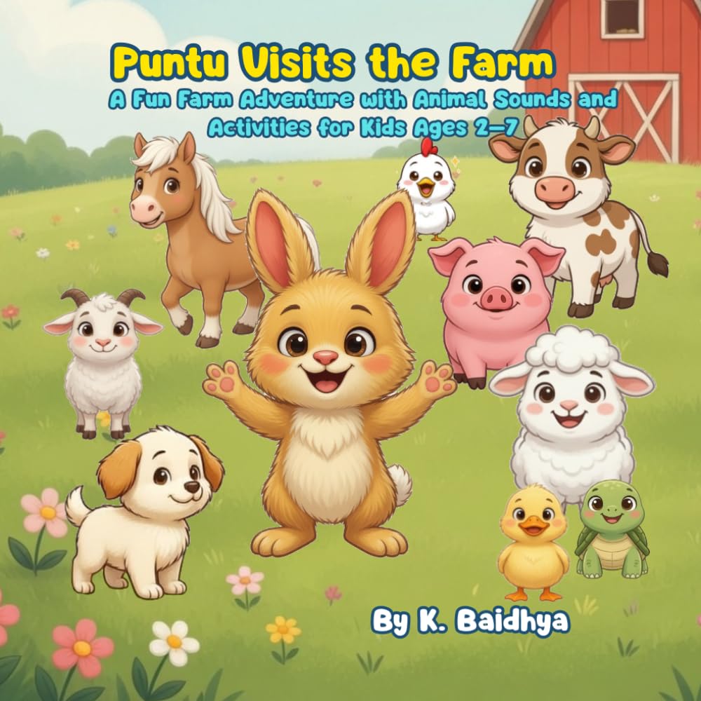 Puntu Visits the Farm: A Fun Farm Adventure with Animal Sounds and Activities for Kids Ages 2–7 By K.Baidhya (The Puntu Adventures)