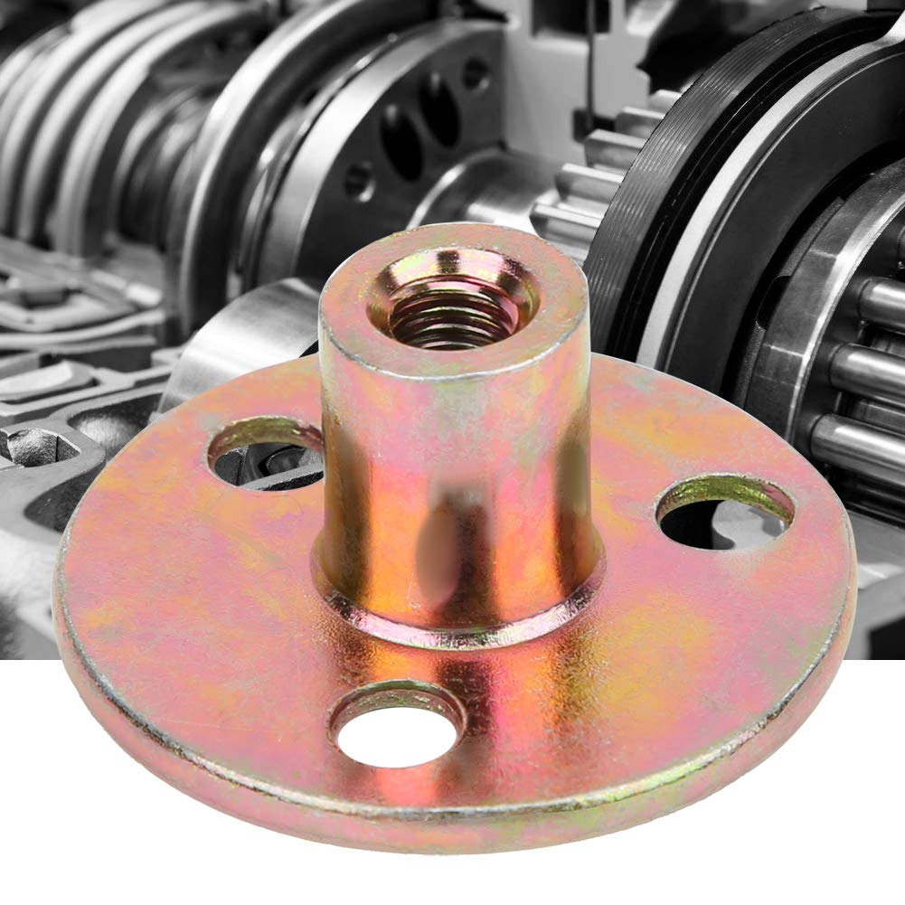5 Pezzi Piastra di Ferro Dado Flangiato Dado 3 Fori Ferro Zincato Base Rotonda Set di Dadi a T Ad Alta Resistenza M6 M8 M10 (M8)