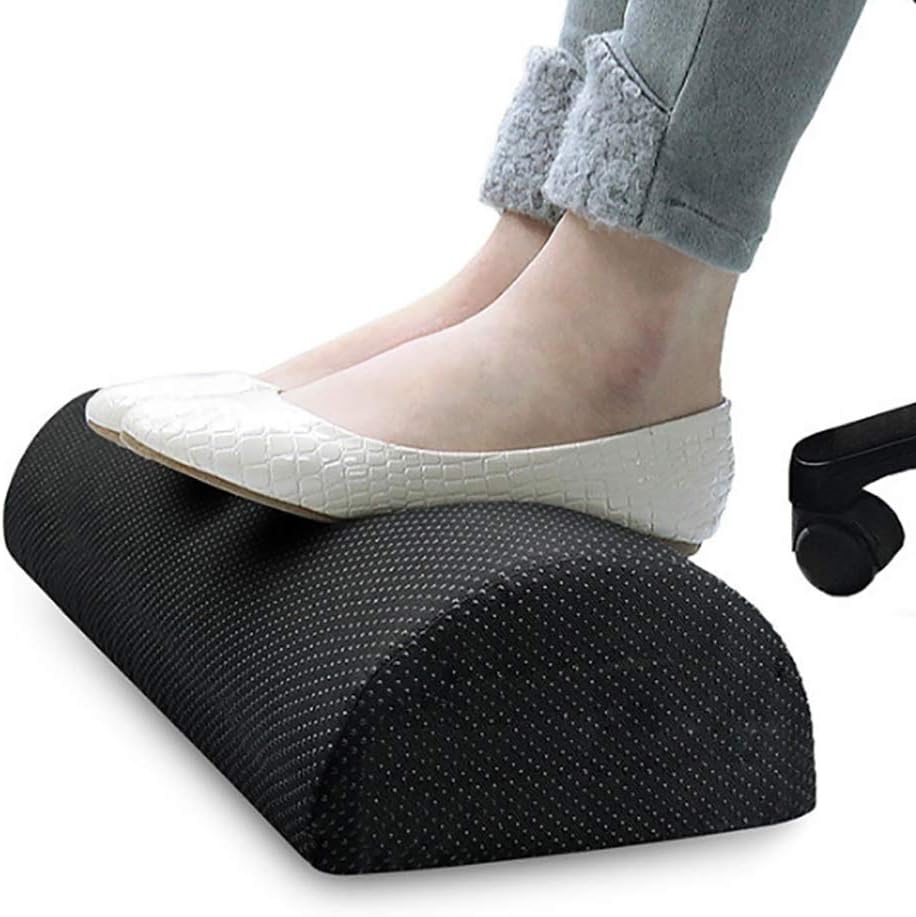 Under Desk Footrest, FOME Premium ergonomic office foot rest with Non-Slip Velvet Cover foot rest office footrest foam cushion Footrest Pillow?with Improved High Resiliency Foam for Home Office Travel