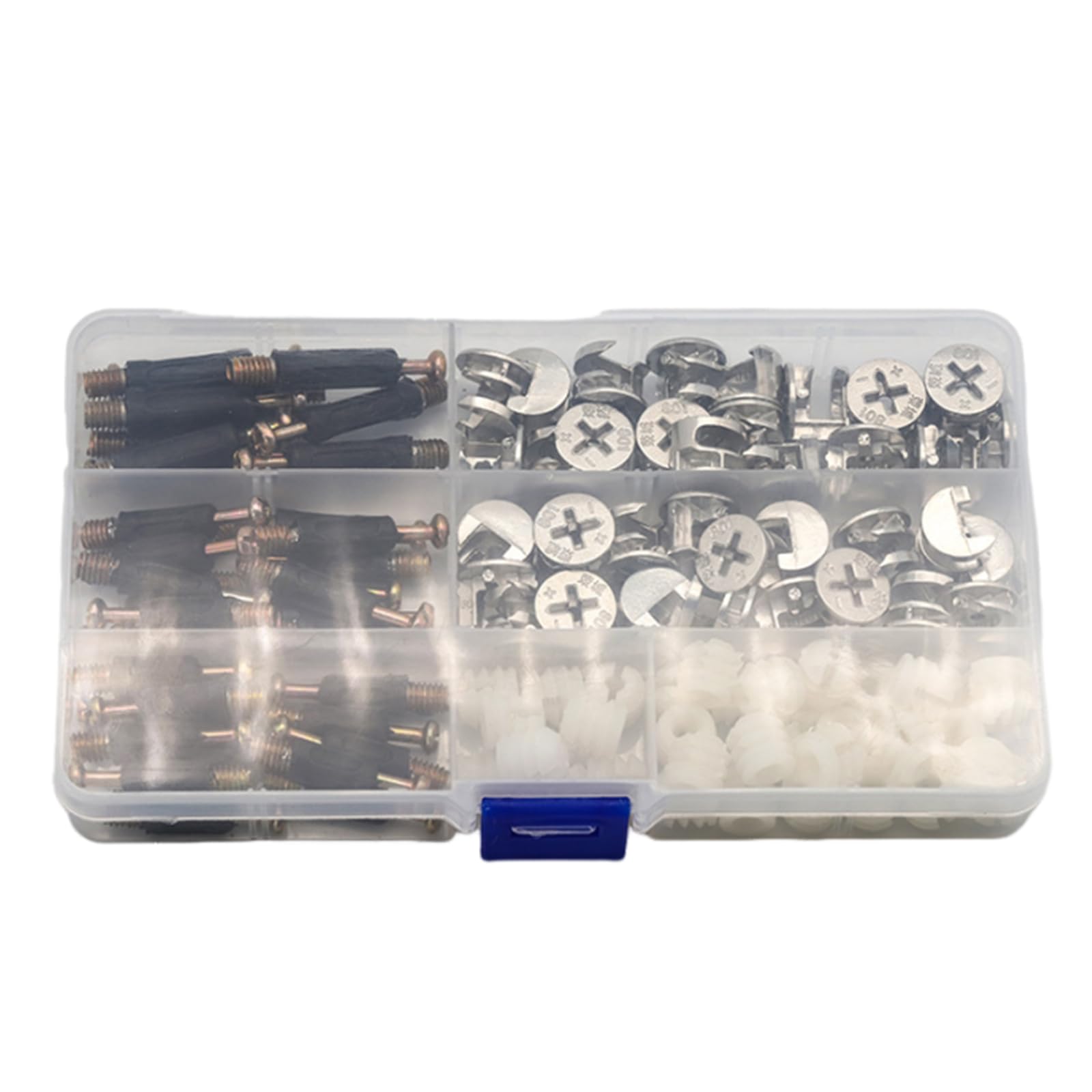 Tsophreniq Multicolor Precisions Engineered Metal Cams 108Pcs Furniture Assembly Fasteners Essential Metal Hardware Simple Installation Cams Fittings