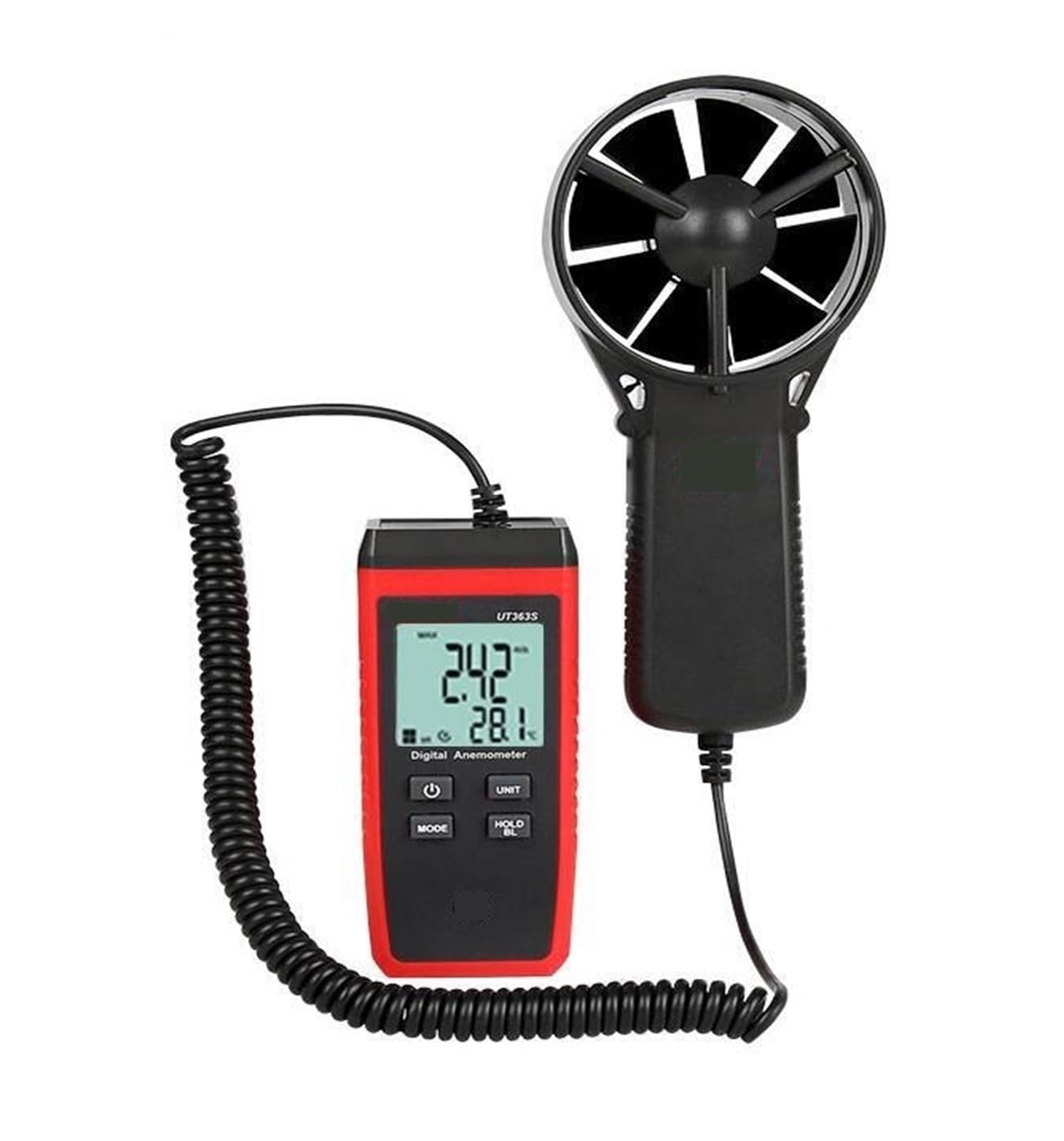 Medidores De Velocidad Del Viento Anemómetros De Bolsillo Velocidad Temperatura Termómetros Digitales Herramientas De Diagnóstico(UT363S)