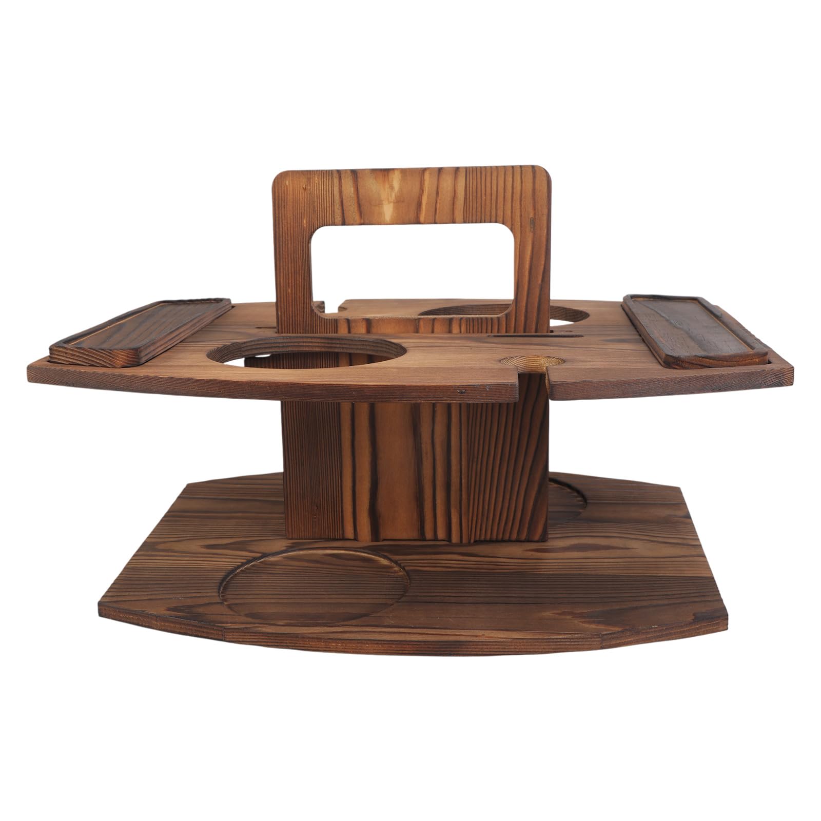 Tsophreniq Portable Folding Outdoor Beers Table Stable Structure Camping Portable Picnic Food Rack Folding Wood Multifunctional