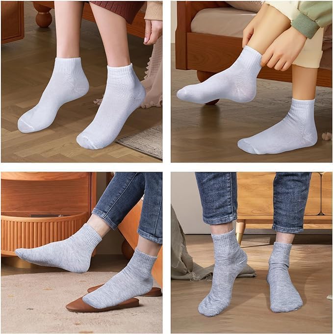 Sophproton 240 Pairs Mens Socks Bulk Pack Quarter Ankle Athletic Moisture Wicking Sports Casual Socks for Men Women Unisex - Image 7
