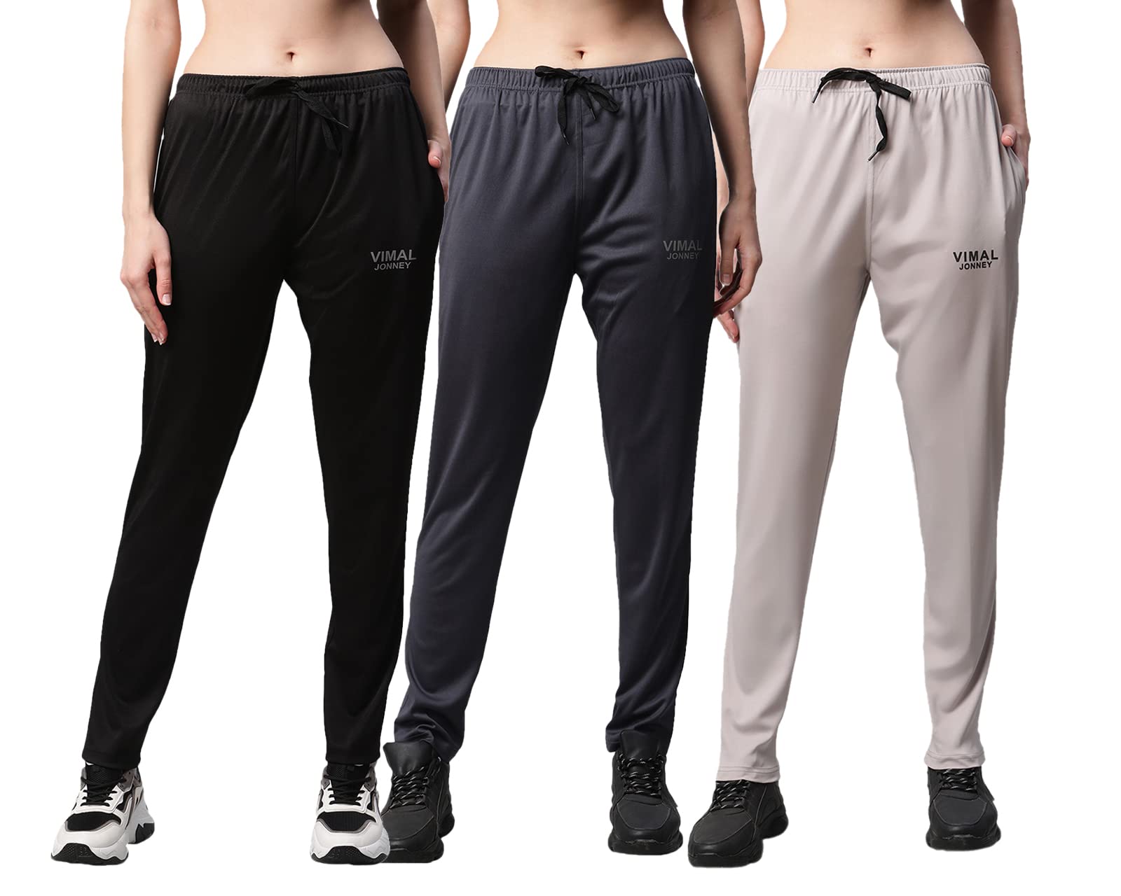 Women's Slim Fit Multicolored Track Pants-image-49