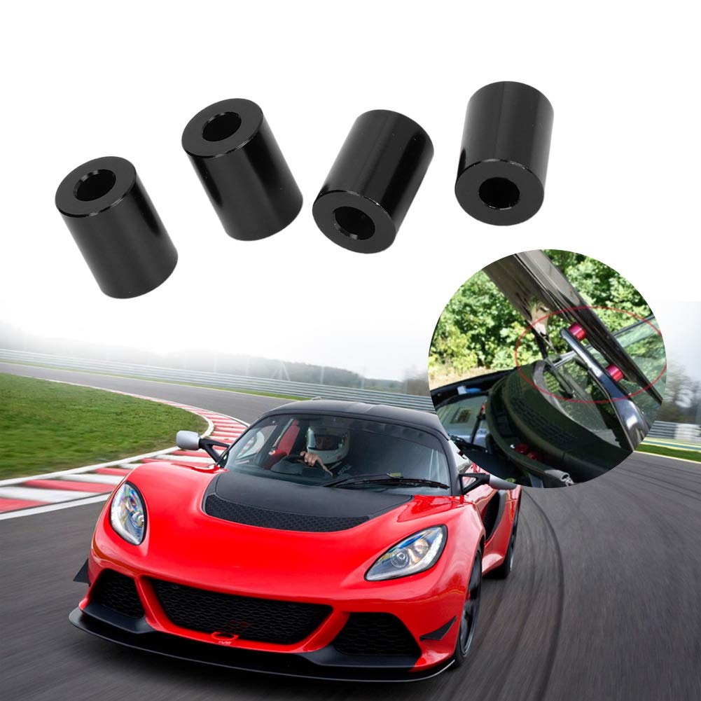 Podstawka Dystansowa Maski, Podpórka Wentylacyjna Maski Silnika Samochodu ze Stopu Aluminium, Pasująca do Silnika 6mm (BLACK)