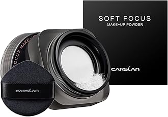 CARSLAN Soft Focus Loose Setting Powder, Waterproof, Matte, Oil Control, Shine Free, Talc-Free Face Powder Makeup, 24H Longwear Finishing Powder, O01