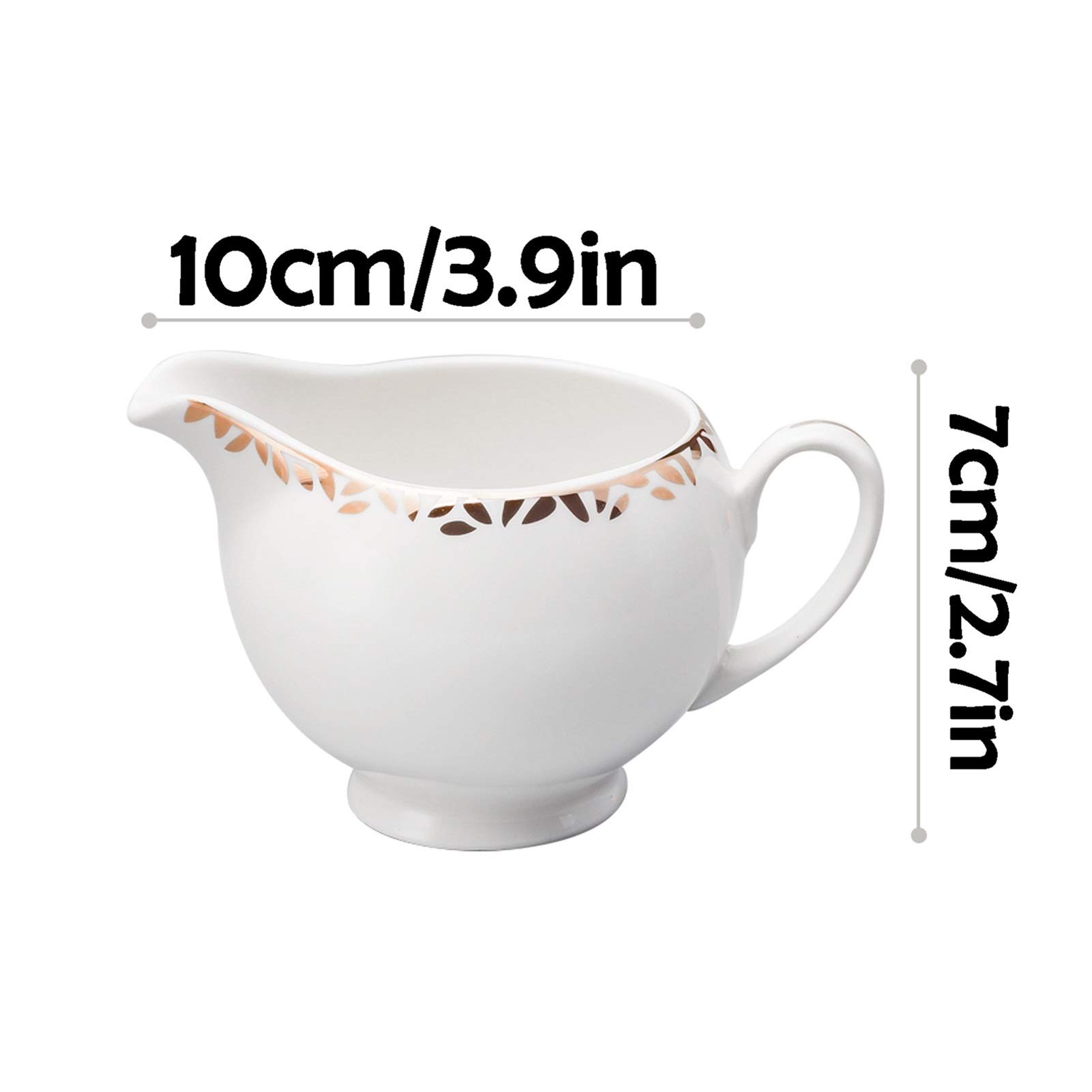 bricco latte Brocche in ceramica Crema, Creamatori bianchi, Brocca crema classica in porcellana for caffè, tè, latte, marmellata, salse set piatti