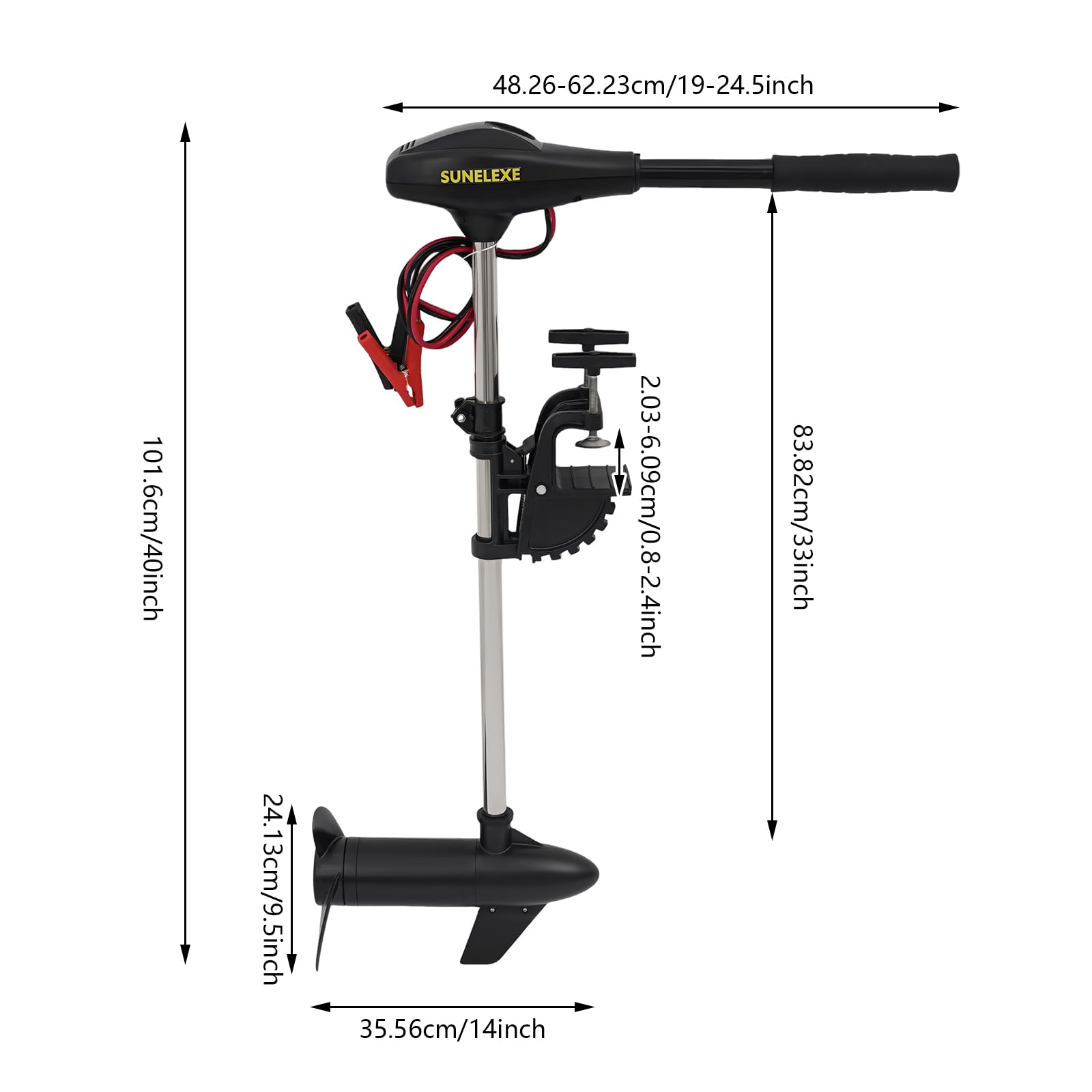 Motore elettrico per barca da 3 pale., 408W 34A 1700 giri/min 50 dB Rumorosità, 300 spinta, kggommone con motore SUP, motore fuoribordo per barche da pesca, gommoni e kayak