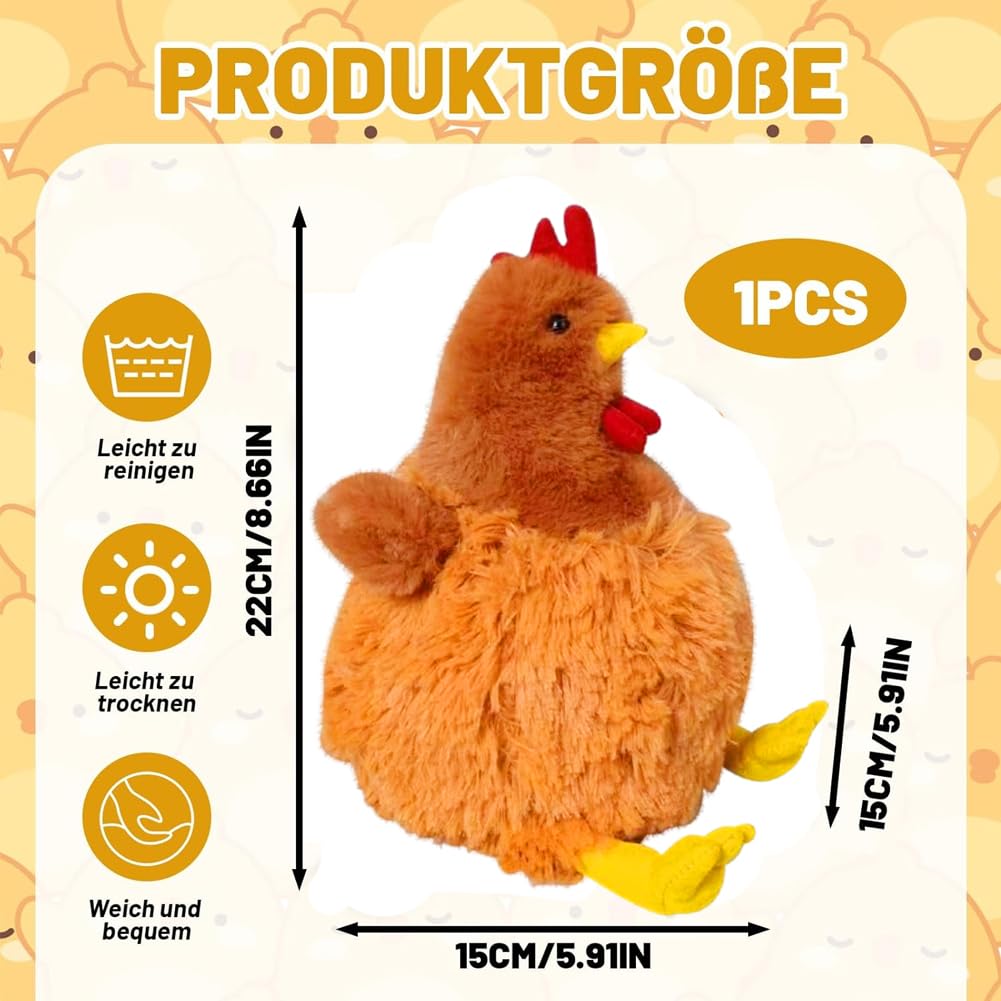 QYEHF Chicken Plush, Chicken Toys for Playtime Cuddly Companionship and Home Decor with Soft Material, Vibrant Colors - Image 2