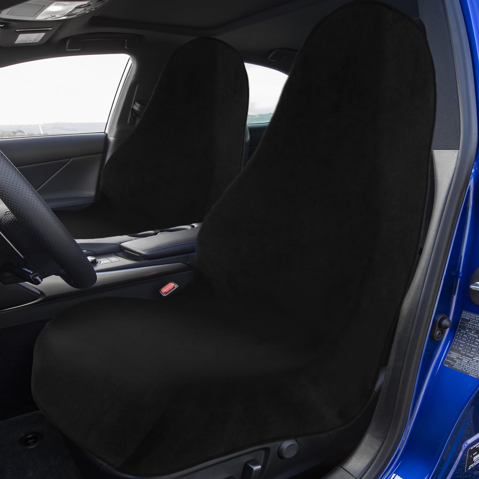 Housse imperméable pour siège de Voiture - Résistante à la Transpiration et Durable - Lavable en Machine - pour Les athlètes - Convient à Divers véhicules (Noir, 1pcs)