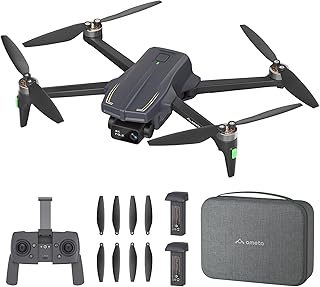 Ameta Drohne mit Kamera 4K und GPS, S20 Pro Drone für Kinder und Erwachsene mit Auto Return/ 50 Minuten Flugzeit/Follow Me/Intelligenter Modus/Gestensteuerung, RC Quadrocopter Unter 249g