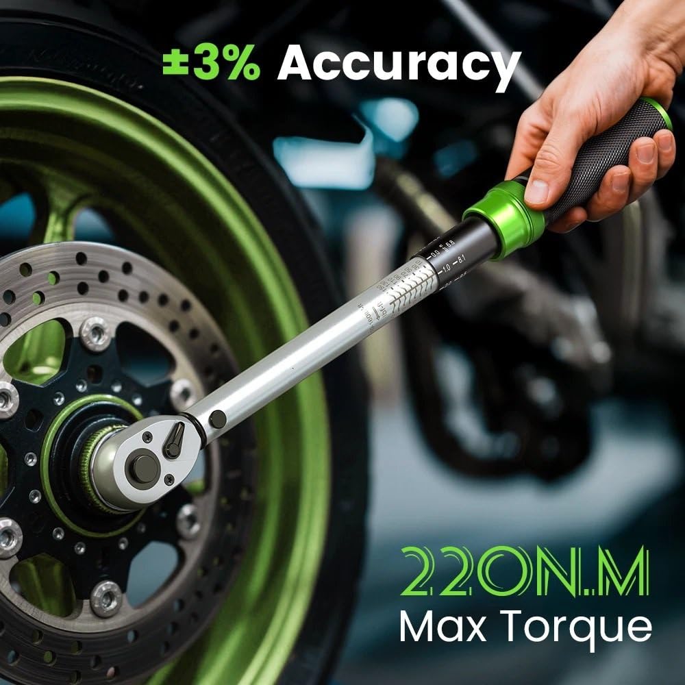 Telescopic Ratchet 3 szt. Zestaw kluczy dynamometrycznych 1/4 i 3/8 1/2 cala 72 zęby Klucze zatrzaskowe z podwójną skalą do motocykla klucz dynamometryczny