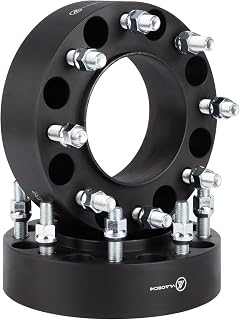 Black Forged 8x180 Hubcentric Wheel Spacers 1.5 Inch with 14x1.5 Studs, Pack of 2