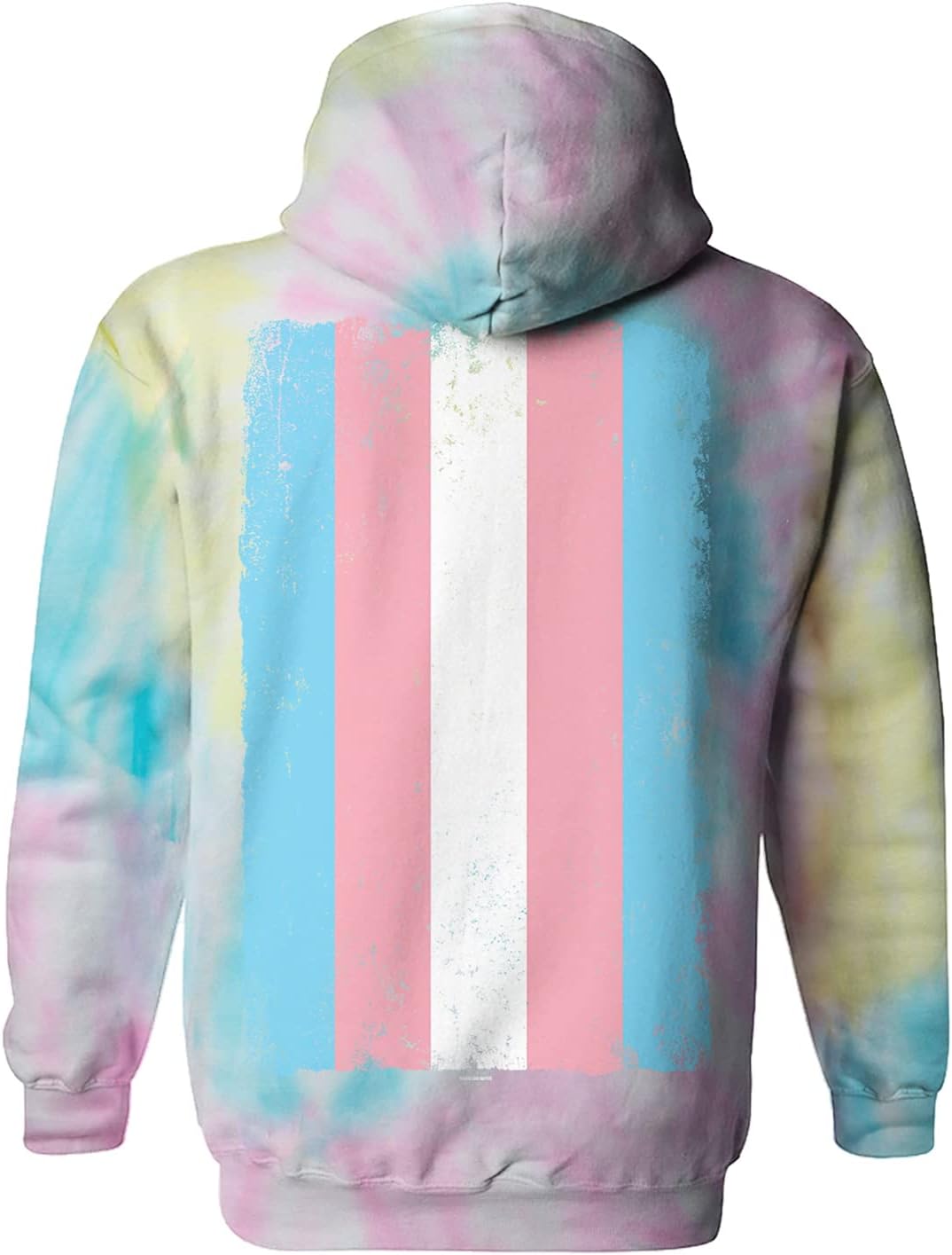 Haase Unlimited Distressed Transgender Flag - LGBT Support Unisex Hoodie Sweatshirt