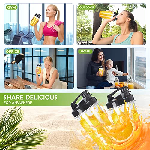 1000W Personal Bullet Blender For Shake And Smoothie, Healnitor Nutri Large Size Mixer With Blending And Grinding Blades For Kitchen, Tritan 32+15 Oz Travel Bottles For Fruits, Vegetables, Coffee, Black #TOP6