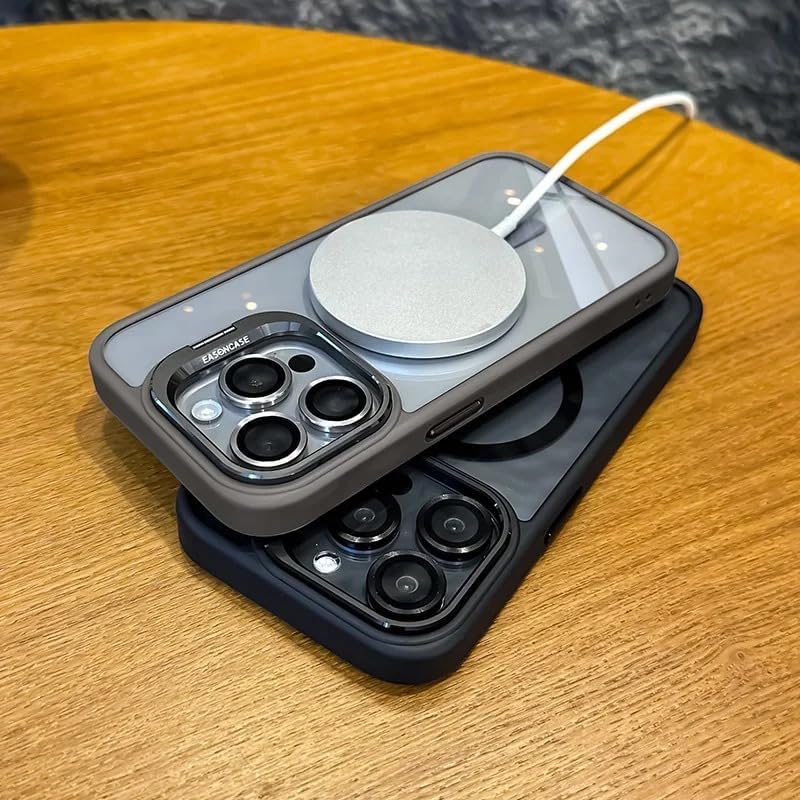 [ Colorful Lens Protector ] [Camera Kickstand ] Magnetic Case for iPhone 15 14 13 12 11 Pro Max 14 15 Plus [Compatible with MagSafe] Cover Millitary Shockproof (Dark Blue,for iPhone 14 Pro Max)