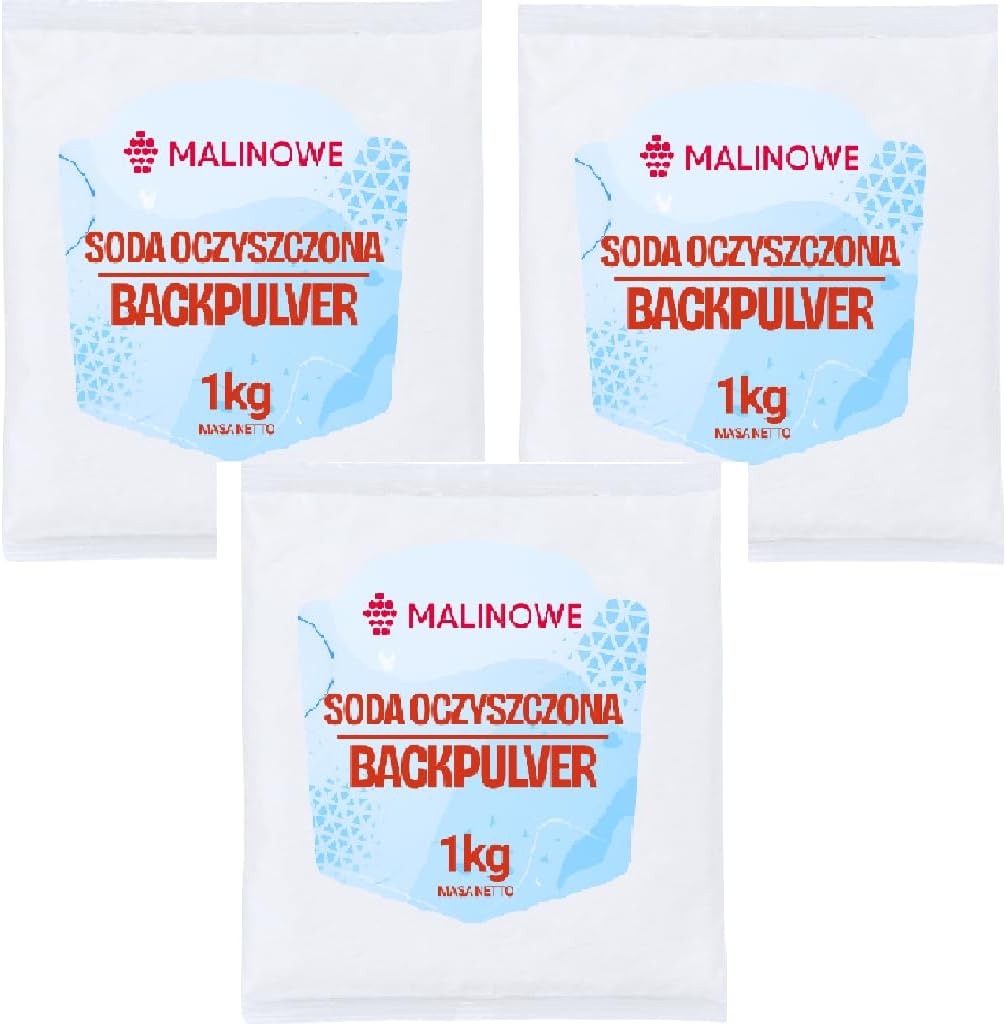 Malinowe SODA OCZYSZCZONA 3kg Zestaw Spożywcza Wodorowęglan Sodu