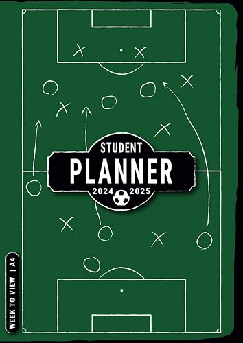 Student Planner 2024-2025 A4: Homework Diary Secondary School and High School for KS3 KS4 | August to July Academic Year UK 24/25 | Football Lovers Boys