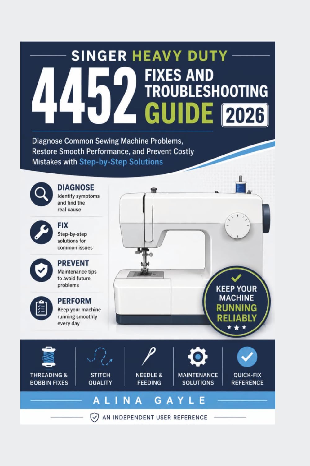 SINGER HEAVY DUTY 4452 FIXES AND TROUBLESHOOTING GUIDE 2026: Diagnose Common Sewing Machine Problems, Restore Smooth Performance, and Prevent Costly Mistakes with Step-by-Step Solutions