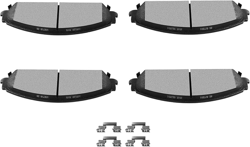 Pastilhas de freio dianteiras SCITOO D1058-7965 semimetálicas para Chrysler e Dodge – Jogo com 4 unidades