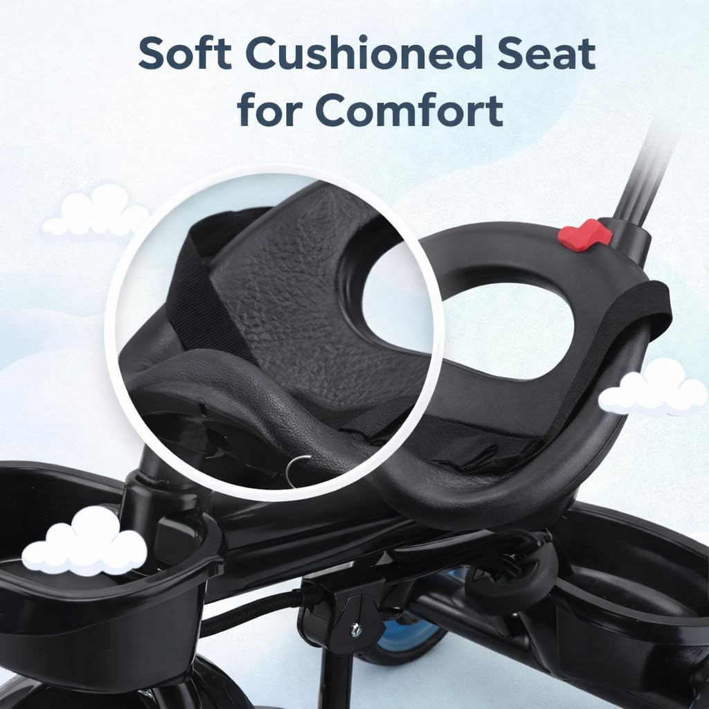 Toys Safety Guardrail Comfort Seat for Kids | Boys & Girls Age 2–5 Years | Safe & Comfortable Toddler Chair|Blue