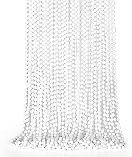 24PCS Bead Necklace, White Beaded Necklace Party Favors Bulk, 33" Mardi Gras Beads Necklaces, Festival Parade Throw Accessories for Mardi Gras Wedding Birthday Celebrations Decorations