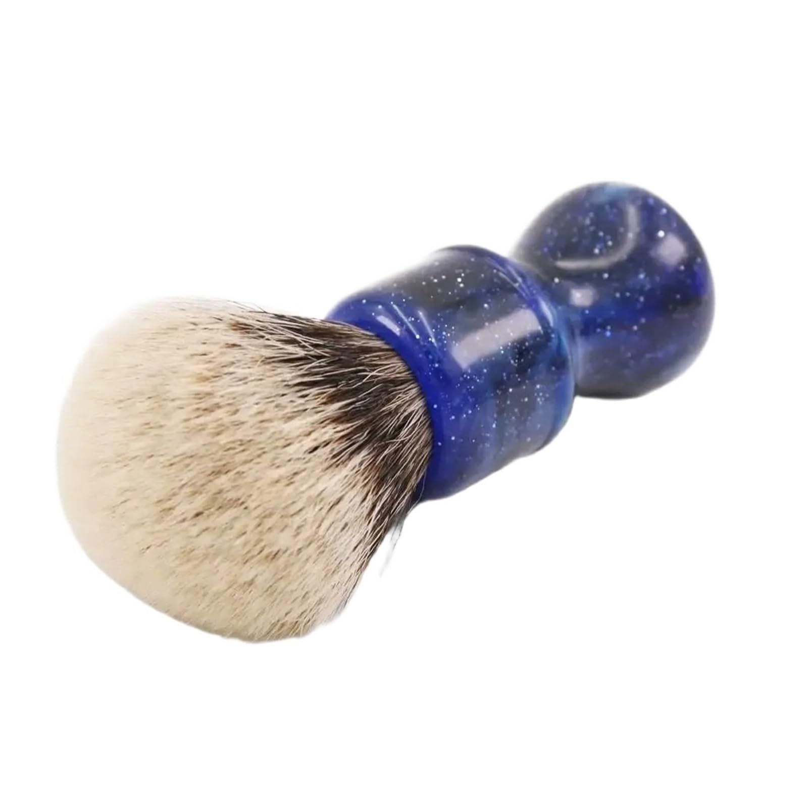 Pennelli da barba uomo con manico in pelo di tasso a due bande, 24 mm, colore Mysterious Space