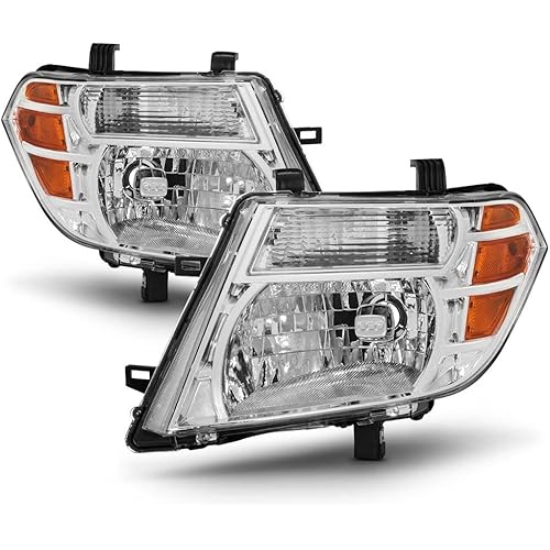 ACANII - For Chrome 2008 2009 2010 2011 2012 Nissan Pathfinder Headlights Headlamps Driver + Passenger Side