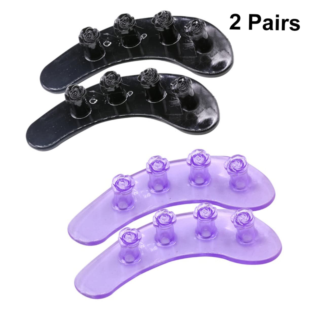 VALICLUD Rose Silicone Toe Separator Nail Art Finger Spacers Nail Polish Toe Separator Kit Finger Dividers Random Color