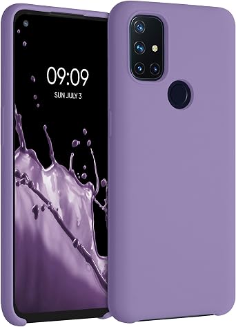 kwmobile Case Compatible with OnePlus Nord N10 5G Case - TPU Silicone Phone Cover with Soft Finish - Violet Purple