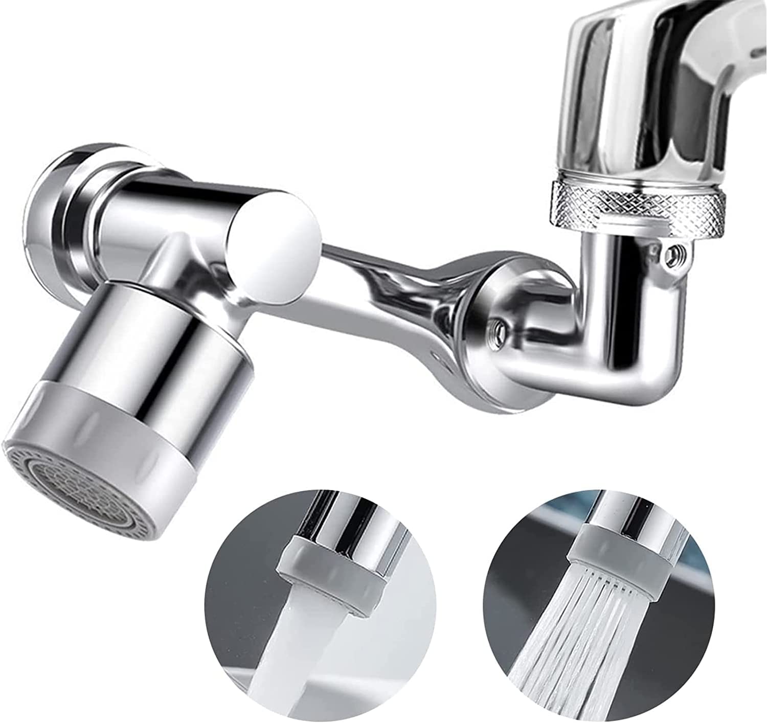 Kruvad 1080 Degree Rotating Steel Faucet Extender, Bigger Angle 1080� Swivel Robotic Arm Extension Faucet Aerator, Multifunctional Splash Filter Extender Universal Model for Kitchen Sink (B0BY86M3XD) Amazon Price History, Amazon Price Tracker