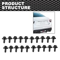 Vista 9 de Tornillo de cuerpo Tornillo Sujetador Fender M6-1.0X 0.630 in Largo - 0.394 in Hex- 0.669 in Arandela Acero Negro 20PCS