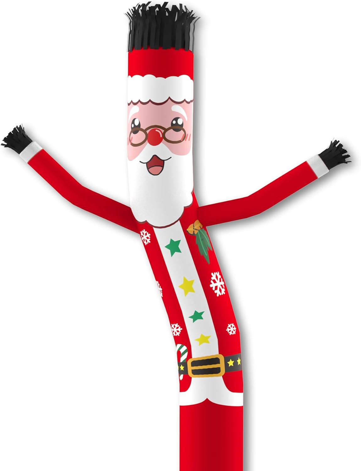 Inflatable Tube Man Replacement, 10 Feet Tall Sky Wacky Waving Inflatable Tube Guy 12 Inch for Activities and Party (Santa Claus)