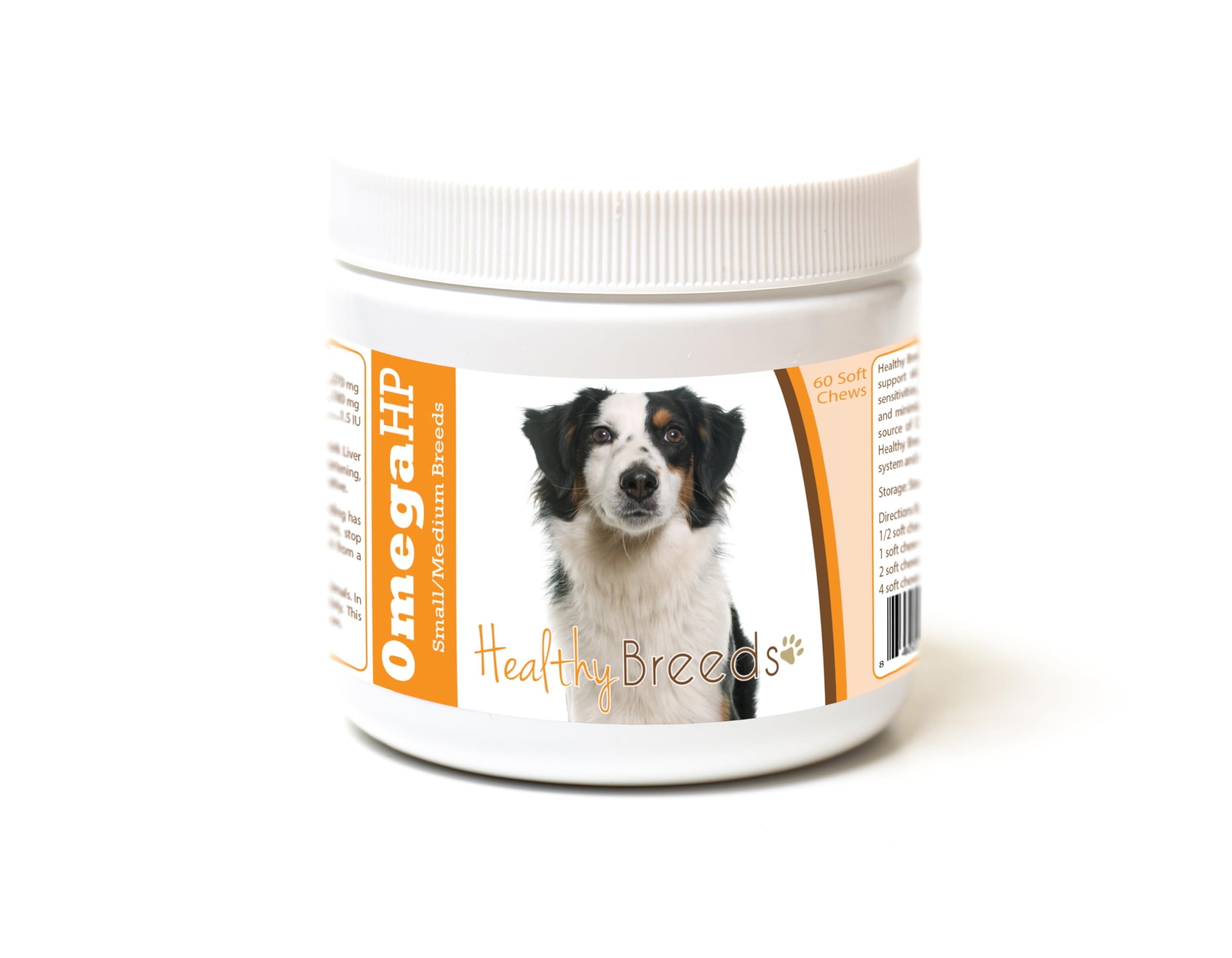 Healthy Breeds Miniature American Shepherd Omega HP Fatty Acid Skin and Coat Support Soft Chews 60 Count
