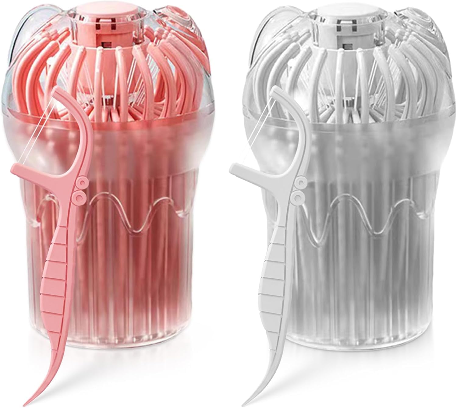 Azonee Mint Floss Picks, Double Wire Floss Picks with Angled Toothpicks for Effective Plaque Removal - Dentist Recommended, Oral Care for Adults and Kids at Home (50 Count)