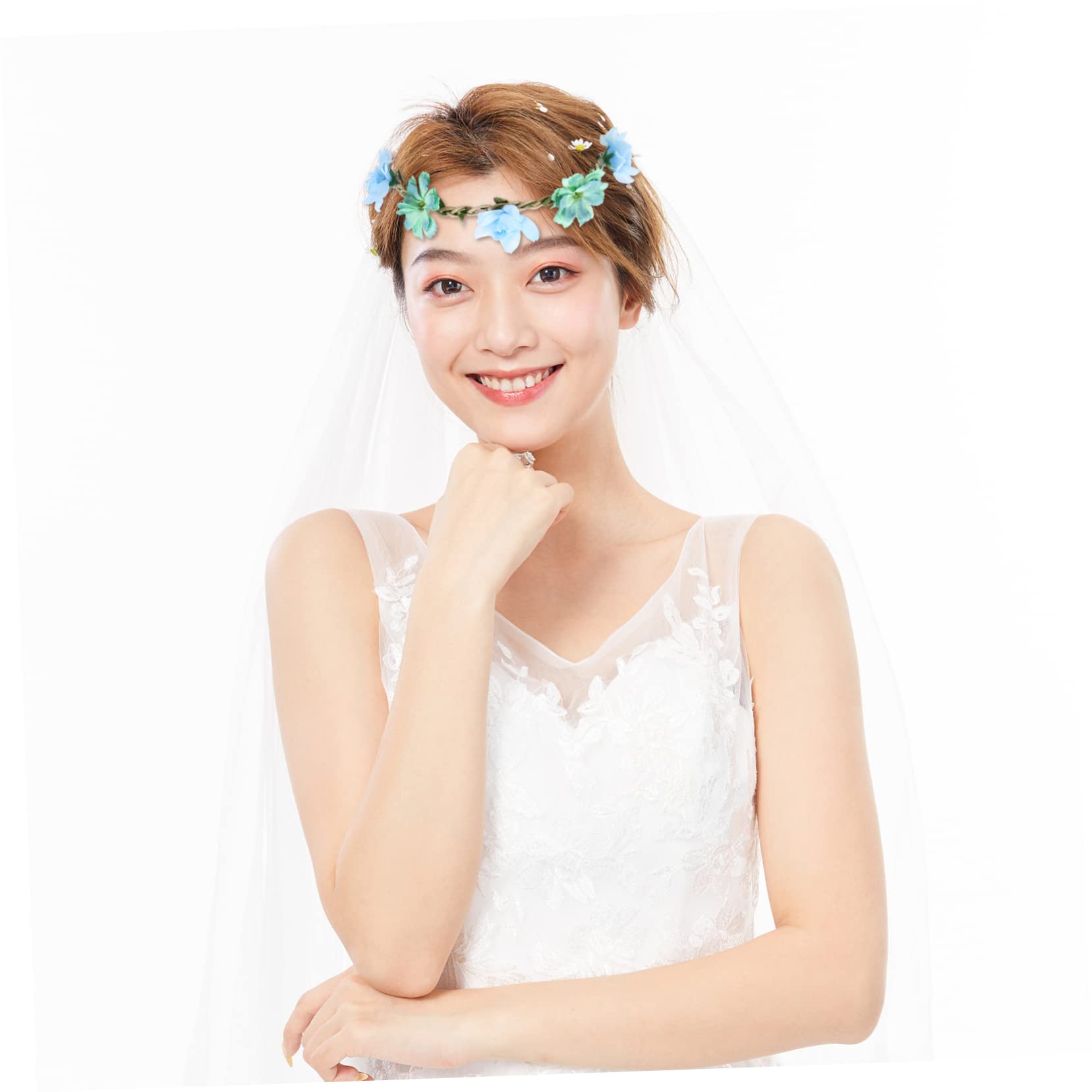 Stk Brautkranz Stirnband Blumenkrone für Mädchen Stirnband für Blumenmädchen hochzeitshaar schmuck wedding hair accessories haarschmuck Tiara Brautblumenkrone die Blumen reisen