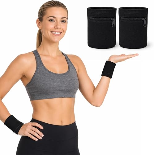 Poignet de Sport avec Poche Zippée Bandeau