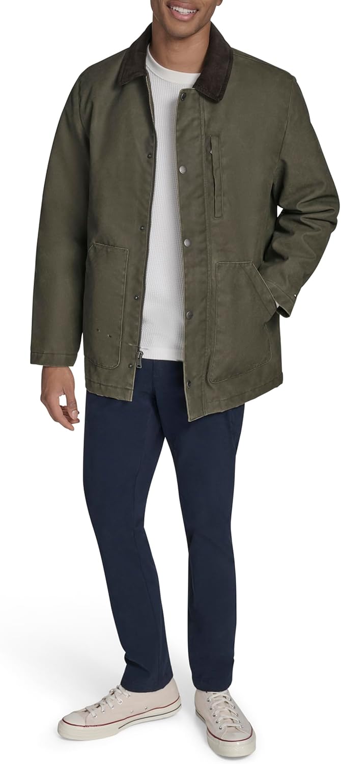 Tommy Hilfiger mens Barn Jacket With Corduroy Collar - Image 2