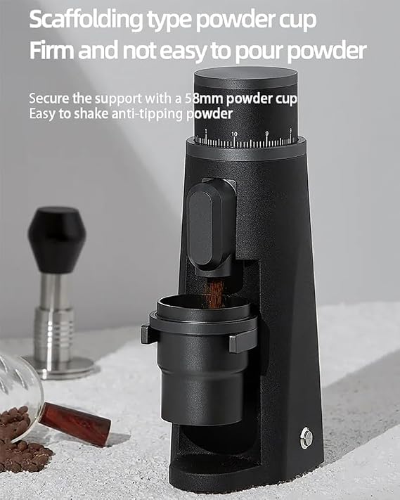 Portable Electric Coffee Grinder - 48MM Burr with Stepless Fineness Ideal for Grinding Coffee and Spices, Perfect for Home, Camping, and Travel