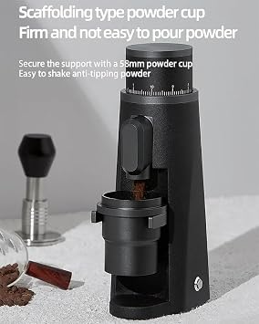 Portable Electric Coffee Grinder - 48MM Burr with Stepless Fineness Ideal for Grinding Coffee and Spices, Perfect for Home, Camping, and Travel
