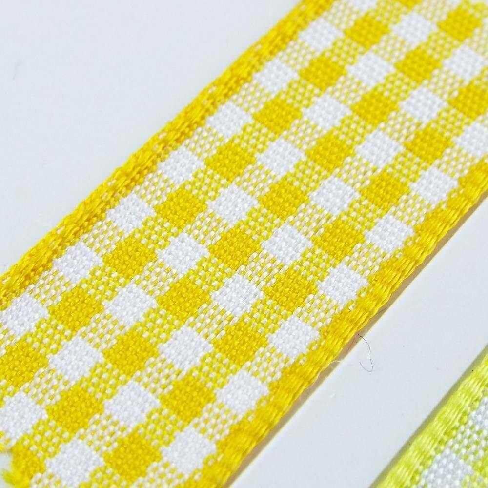 Gingham Ribbon 5mm 10mm 15mm 25mm 40mm Berisfords 15 Colours Buy 1 2 4m 059D, 37 Gold Amber, 10mm 4m