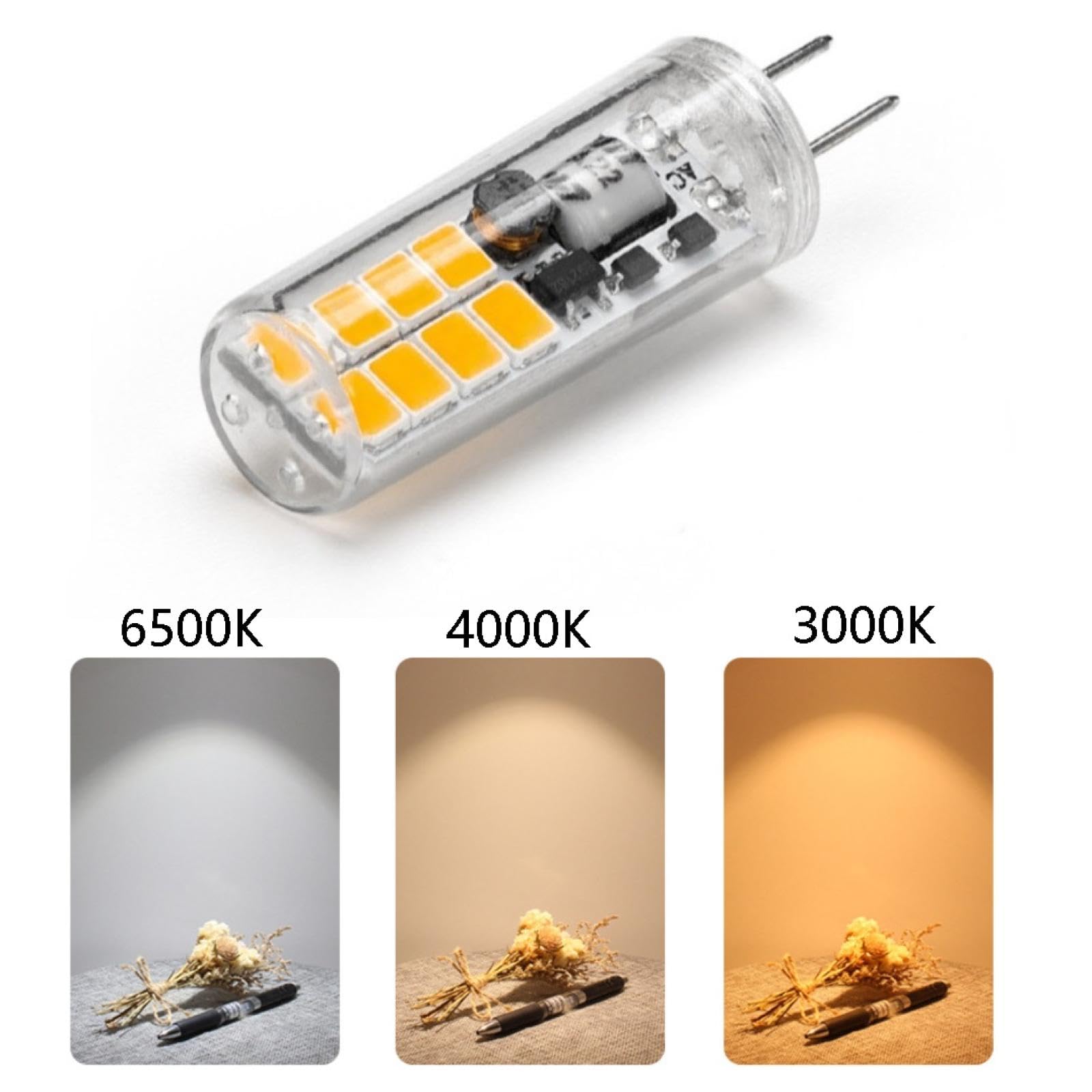 G4 LED luce lampadina, ACDC12V lampadina da soffitto senza lampione lamp, adatta per i cristalli domestici. 2W-20PCS Warm White 3000K
